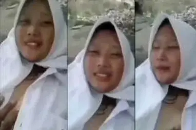 Ngewe Gadis SMA di Atas Batu Sungai Alam Liar